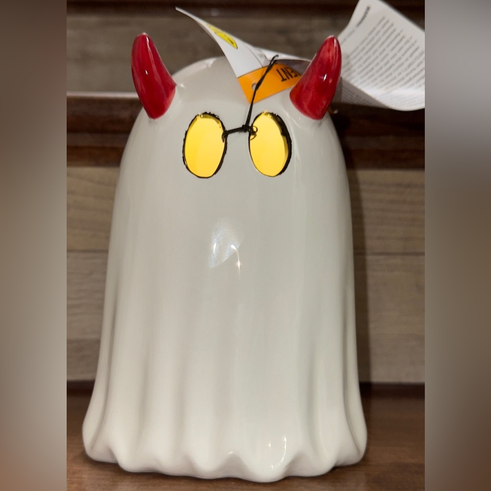 Super Cute 🥰 GOBLIN & GHOUL LED Lights Ceramic Devil Ghost 7” Halloween Decor